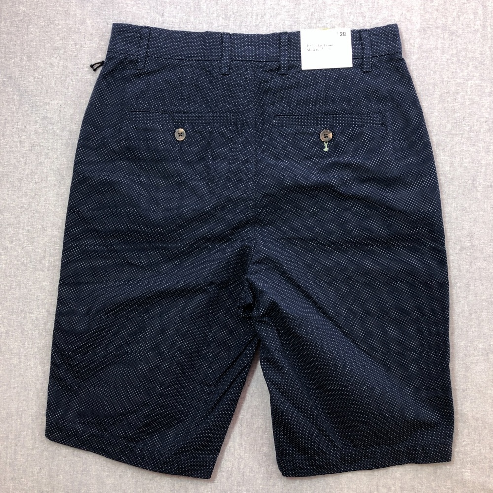 Blue White Dot Linden Flat Front Slim Chino Short - Picture 4 of 8
